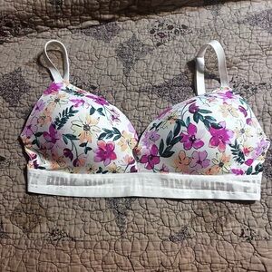 2 PINK brand wireless push-up bras